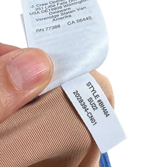 J. Crew One Strap Ribbed One Piece Swimsuit Size 4 Blue One Shoulder Beach - Picture 11 of 11